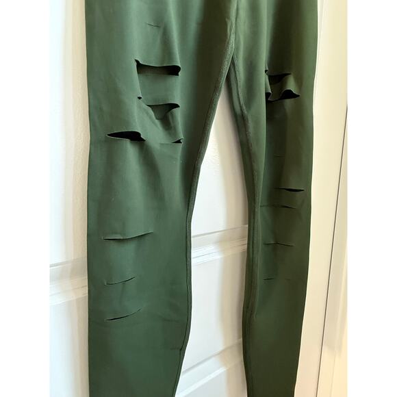 Alo Yoga Womens Warrior Leggings Green Size XS Extra Small Gym Workout Y… - Picture 7 of 9